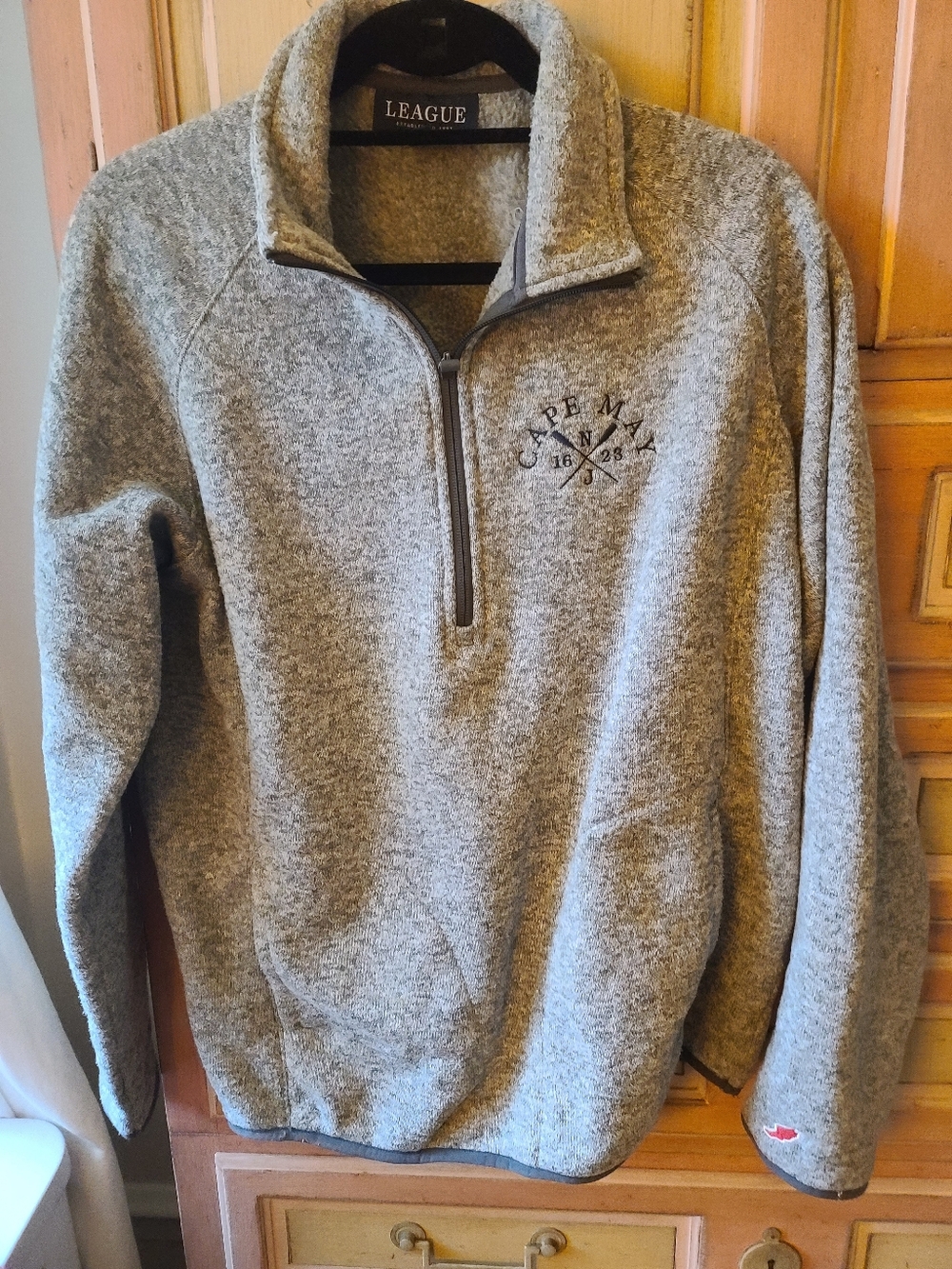 League Heather Gray Quarter-Zip Pullover with Cape May Logo